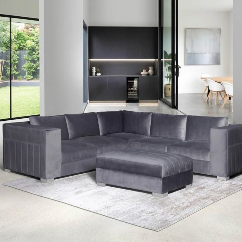 Lorenzo Corner Lounge Suite with FREE Matching Ottoman