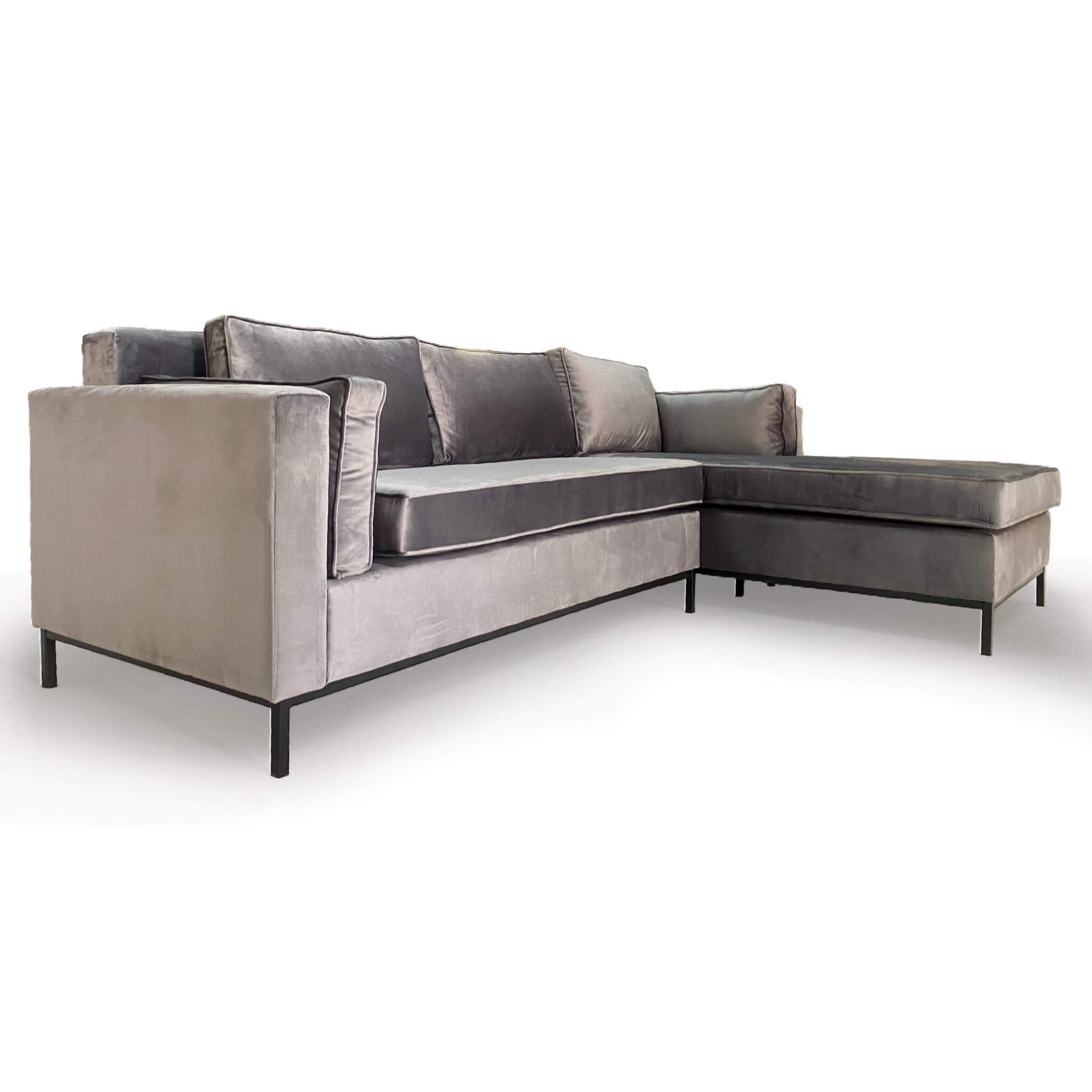 Allison L Shape Sofa with Chaise – Modern Compact Corner Couch
