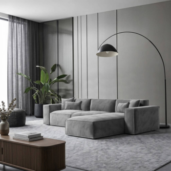 Harvard Modular Sofa with Chaise & 4 Scatter Cushions
