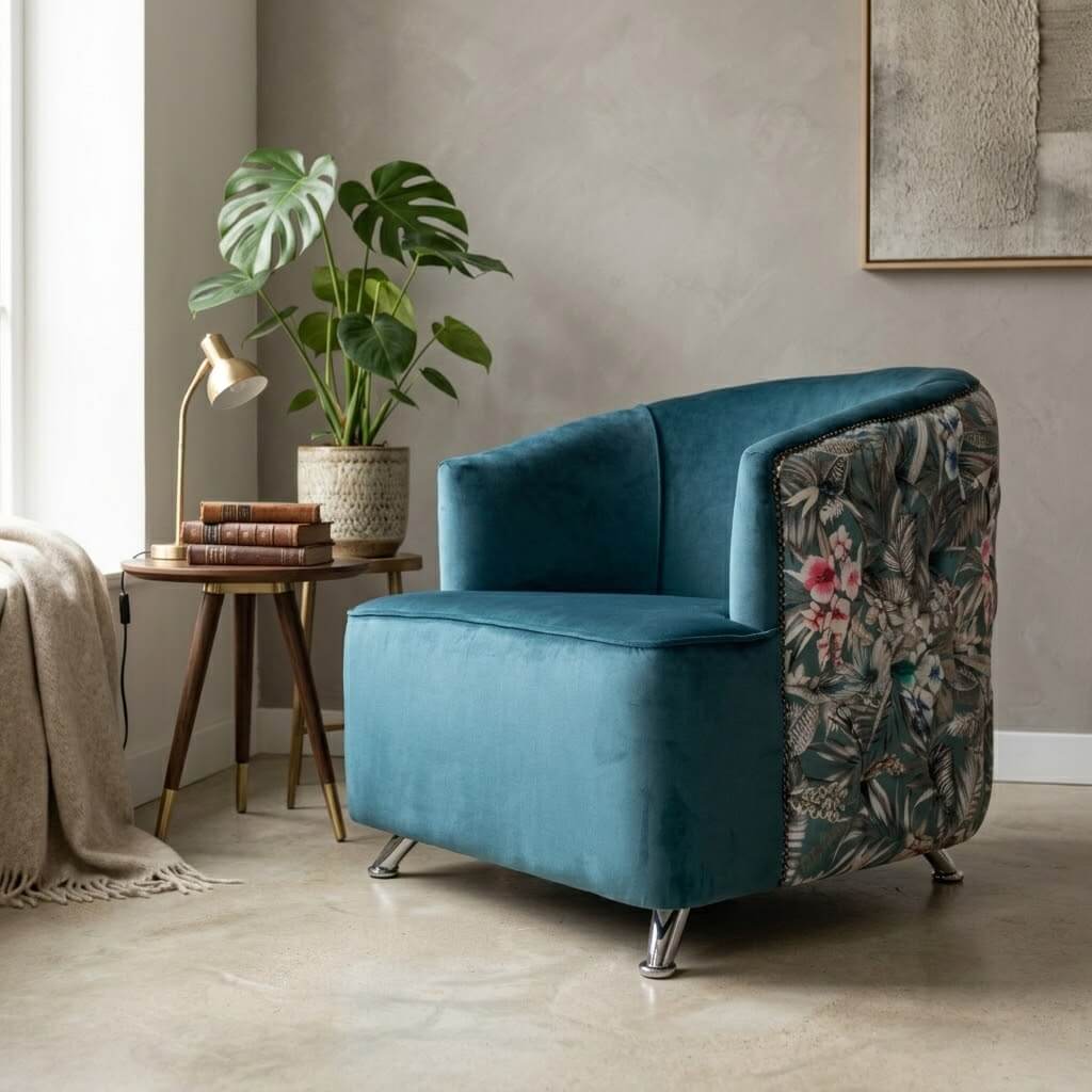 Kaylin Occasional Chair – Button Tufted Designer Accent Chair