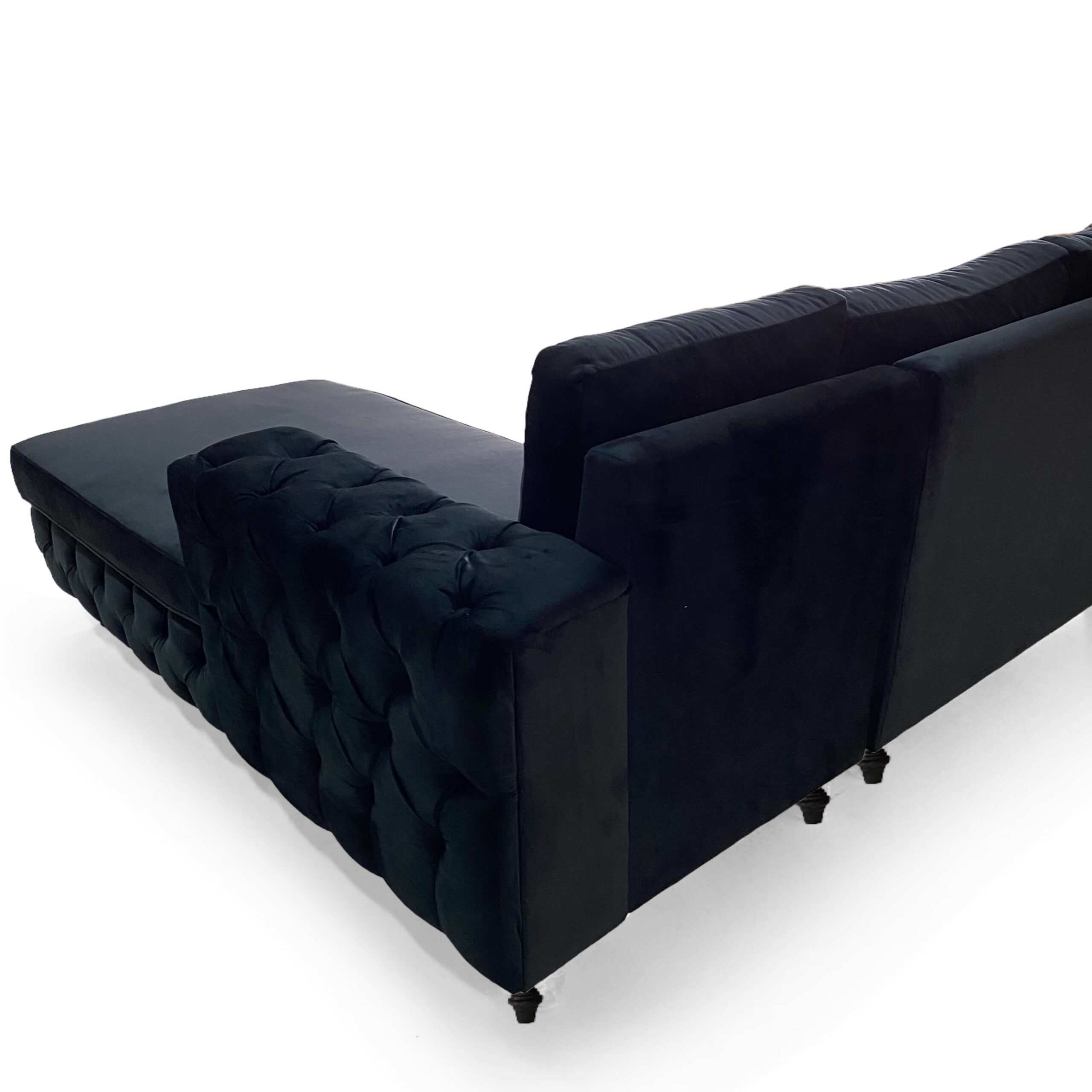 Chesterfield L shape Black Velvet